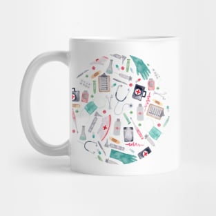 Medical Pattern | Doctor | Nurse | Watercolor Mug